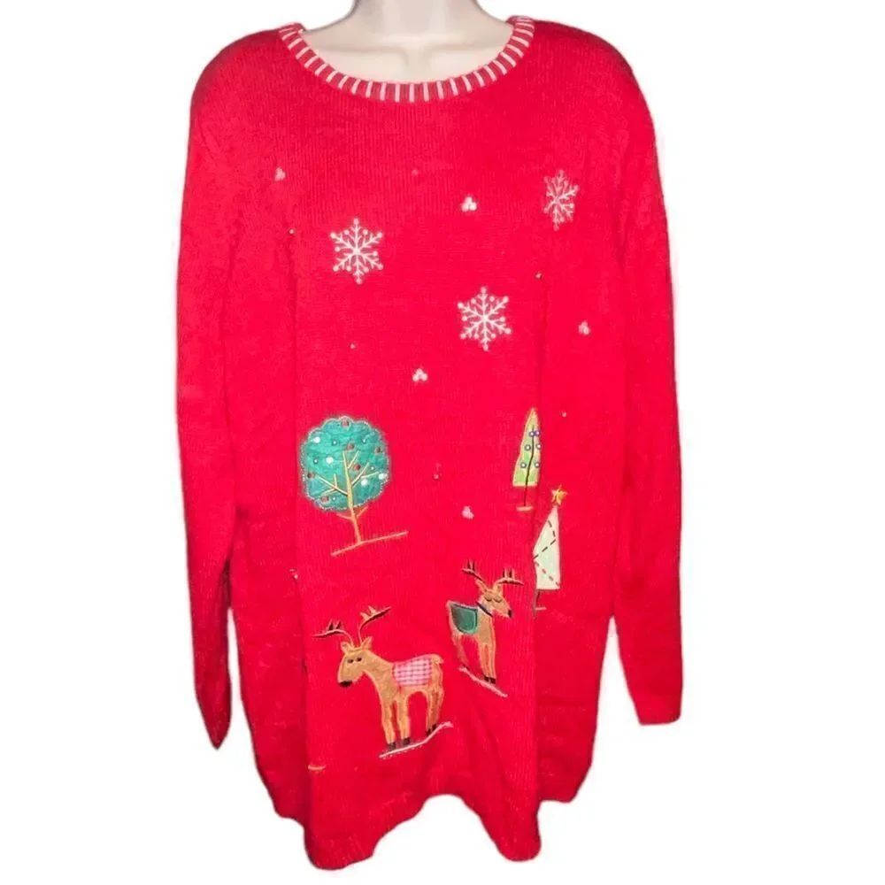 Red Christmas sweater size 3X